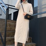 オフホワイト | ワンピース ニットワンピース ケーブル編み | maison de LATIR