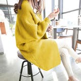 イエロー | 暖か上品ボリュームスリーブドルマンニットカーディガン コーディガン カーデ | maison de LATIR