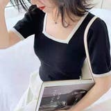 ブラック | サマーニット Tシャツ レディース | maison de LATIR