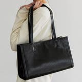 ブラック | 高級感のあるフェイクレザーを使用したトートバッグ キレイめ かっちり | maison de LATIR