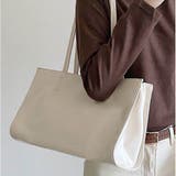 ホワイト | 高級感のあるフェイクレザーを使用したトートバッグ キレイめ かっちり | maison de LATIR