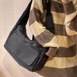 ブラック | たくさんのポケット付きで整理整頓しやすいメッセンジャーバッグ ショルダー | maison de LATIR