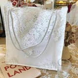 ホワイト | フラワーレースが可愛いトートバッグ 花柄レース 透ける | maison de LATIR