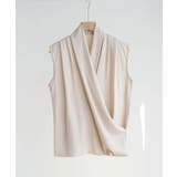 一枚で上品ノースリーブシャーリングの立体感、夏服ブラウス | maison de LATIR | 詳細画像20