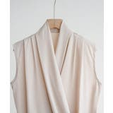 一枚で上品ノースリーブシャーリングの立体感、夏服ブラウス | maison de LATIR | 詳細画像22