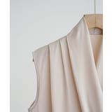 一枚で上品ノースリーブシャーリングの立体感、夏服ブラウス | maison de LATIR | 詳細画像23
