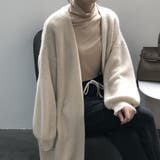 アイボリー | ゆったり羽織れるロングニットカーディガン 韓国 アウター | maison de LATIR