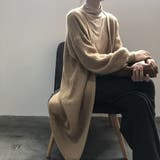 キャメル | ゆったり羽織れるロングニットカーディガン 韓国 アウター | maison de LATIR