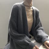 グレー | ゆったり羽織れるロングニットカーディガン 韓国 アウター | maison de LATIR