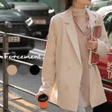 ゆったりシルエットが可愛いテーラードジャケット ダブルブレスト カジュアル | maison de LATIR | 詳細画像1