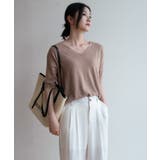 プチハイネックで大人サマーニット 5分袖 シンプル | maison de LATIR | 詳細画像20 