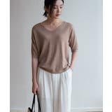 プチハイネックで大人サマーニット 5分袖 シンプル | maison de LATIR | 詳細画像21 