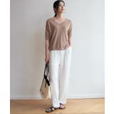 プチハイネックで大人サマーニット 5分袖 シンプル | maison de LATIR | 詳細画像24 