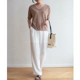 プチハイネックで大人サマーニット 5分袖 シンプル | maison de LATIR | 詳細画像32 