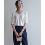 プチハイネックで大人サマーニット 5分袖 シンプル | maison de LATIR | 詳細画像39 