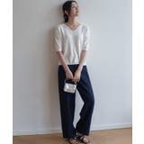 プチハイネックで大人サマーニット 5分袖 シンプル | maison de LATIR | 詳細画像42 