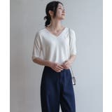 プチハイネックで大人サマーニット 5分袖 シンプル | maison de LATIR | 詳細画像45 