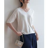 プチハイネックで大人サマーニット 5分袖 シンプル | maison de LATIR | 詳細画像46 