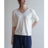 プチハイネックで大人サマーニット 5分袖 シンプル | maison de LATIR | 詳細画像50 