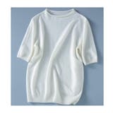 プチハイネックで大人サマーニット 5分袖 シンプル | maison de LATIR | 詳細画像63 