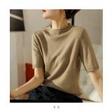 プチハイネックで大人サマーニット 5分袖 シンプル | maison de LATIR | 詳細画像83 