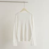 袖口の花柄レースがコーデのアクセントになるVネックニット ニットプルオーバー リ… | maison de LATIR | 詳細画像16 