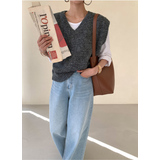 Vネックゆるシルエットのニットベスト | maison de LATIR | 詳細画像3
