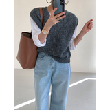 Vネックゆるシルエットのニットベスト | maison de LATIR | 詳細画像8