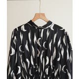 ボウタイリボン スタンドネックデザインがクールなレトロワンピース レトロプリント | maison de LATIR | 詳細画像20 