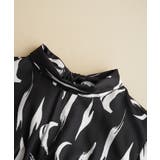 ボウタイリボン スタンドネックデザインがクールなレトロワンピース レトロプリント | maison de LATIR | 詳細画像23 