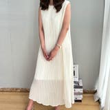 女性らしいシルエットが可愛いノースリーブプリーツロングワンピース パーティー 結… | maison de LATIR | 詳細画像29