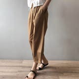ベージュ | 八分丈がポイントのバナナパンツ クロップドパンツ ハイウエスト | maison de LATIR