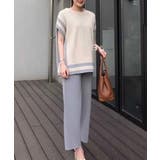 上品ラインサマーニット上下2点セットアップ | maison de LATIR | 詳細画像14 