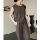 シンプルなデザインがセットアップ ノースリーブ ワイドパンツ | maison de LATIR | 詳細画像2 