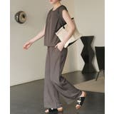 シンプルなデザインがセットアップ ノースリーブ ワイドパンツ | maison de LATIR | 詳細画像3 