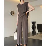 シンプルなデザインがセットアップ ノースリーブ ワイドパンツ | maison de LATIR | 詳細画像7 