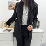 ブラック | マニッシュな大人コーデにぴったりなセットアップ ワイドパンツ カジュアル | maison de LATIR