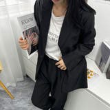 マニッシュな大人コーデにぴったりなセットアップ ワイドパンツ カジュアル | maison de LATIR | 詳細画像5 