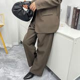 マニッシュな大人コーデにぴったりなセットアップ ワイドパンツ カジュアル | maison de LATIR | 詳細画像22 