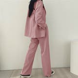 ピンク | マニッシュな大人コーデにぴったりなセットアップ ワイドパンツ カジュアル | maison de LATIR