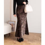 季節感を演出するベロアタイト フィッシュテールスカート レディース | maison de LATIR | 詳細画像14 