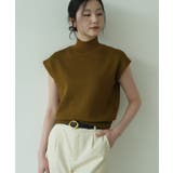 シンプルなデザインが上品なフレンチスリーブハイネックニットトップス モックネック | maison de LATIR | 詳細画像15 