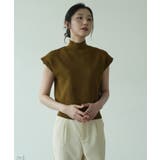 シンプルなデザインが上品なフレンチスリーブハイネックニットトップス モックネック | maison de LATIR | 詳細画像17 