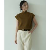 シンプルなデザインが上品なフレンチスリーブハイネックニットトップス モックネック | maison de LATIR | 詳細画像19 