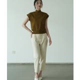 シンプルなデザインが上品なフレンチスリーブハイネックニットトップス モックネック | maison de LATIR | 詳細画像21 