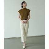 シンプルなデザインが上品なフレンチスリーブハイネックニットトップス モックネック | maison de LATIR | 詳細画像24 