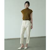 シンプルなデザインが上品なフレンチスリーブハイネックニットトップス モックネック | maison de LATIR | 詳細画像28 