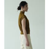 シンプルなデザインが上品なフレンチスリーブハイネックニットトップス モックネック | maison de LATIR | 詳細画像32 