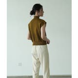 シンプルなデザインが上品なフレンチスリーブハイネックニットトップス モックネック | maison de LATIR | 詳細画像34 