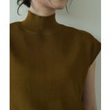 シンプルなデザインが上品なフレンチスリーブハイネックニットトップス モックネック | maison de LATIR | 詳細画像37 